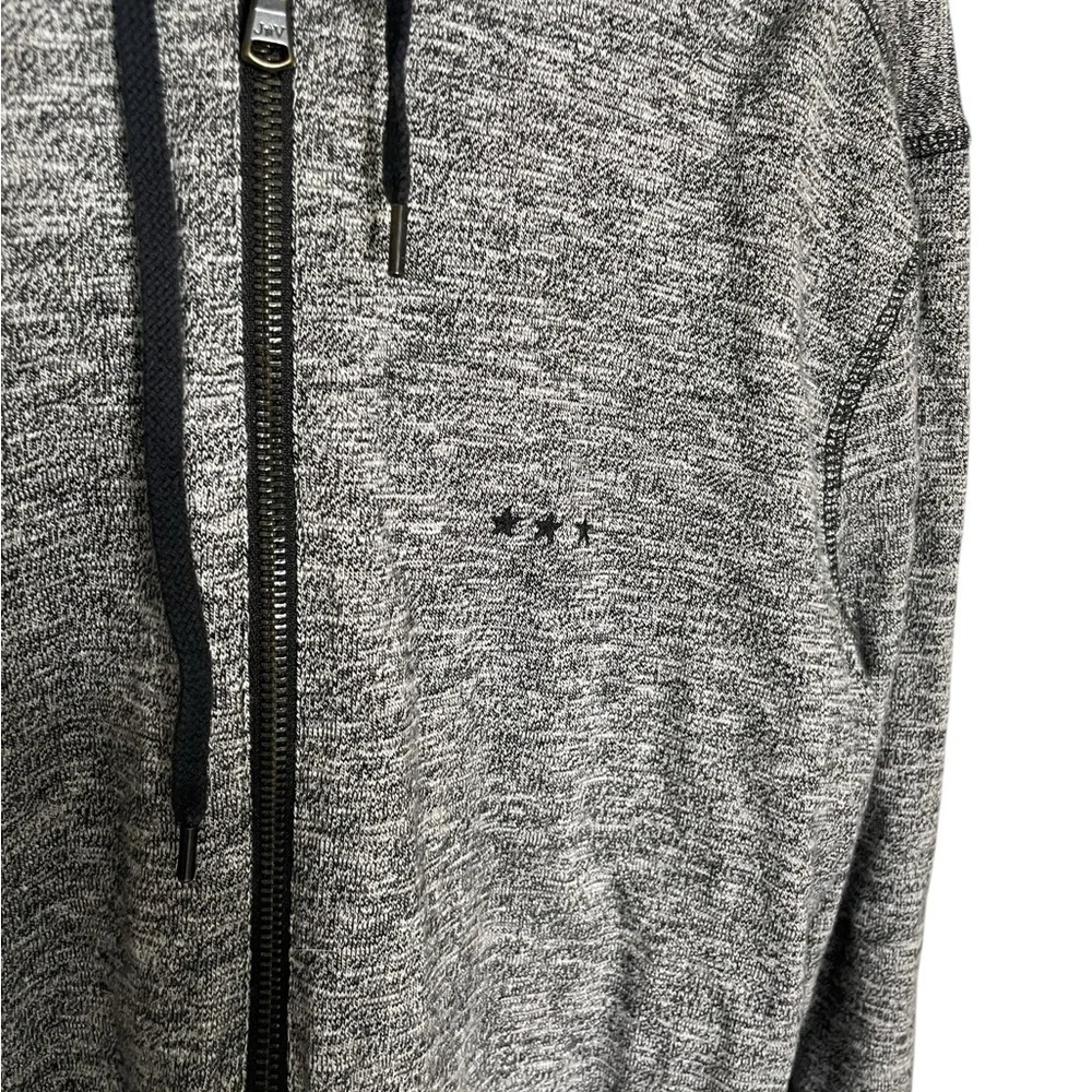 John Varvatos Charcoal Zip-Up Sweater Medium Cotton